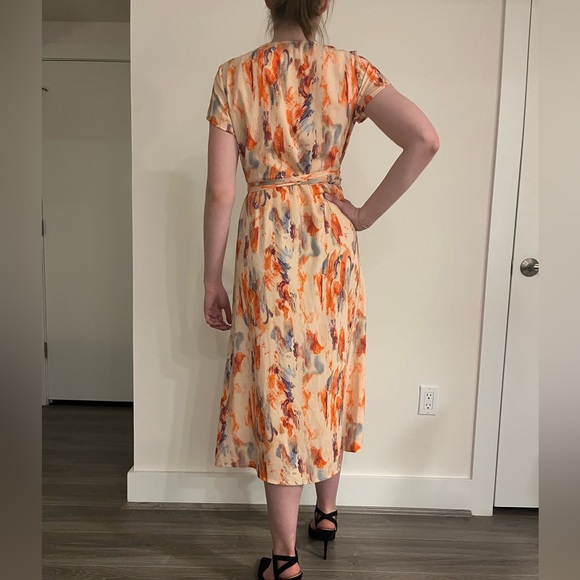 Halogen Pink Watercolor Maxi Tie Dress - Picture 4 of 5